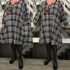 Vera oversized A-lijn jersey tuniek/jurk met zakken apart (extra groot)