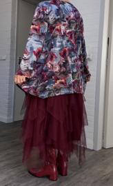 New Jersey viscose A-lijn tuniek  met met aparte decolleté stretch