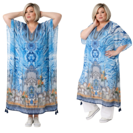 ONE OF A KIND  viscose zomer poncho/tuniek ( extra groot)