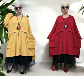 Haniya viscose mix A-lijn tuniek  stretch /in meerdere kleuren