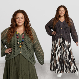 ITALIA MODA  oversized  katoen gebreide vest /in meerdere kleuren