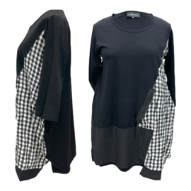 Vincenzo Allocca oversized viscose A-lijn tuniek tuniek zwart/wit