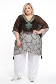 ONE OF A KIND  zomer viscose poncho/tuniek