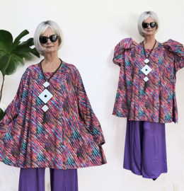 AKH oversized katoen  A-lijn tuniek apart stretch