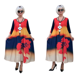FRENZI viscose A-lijn jurk stretch