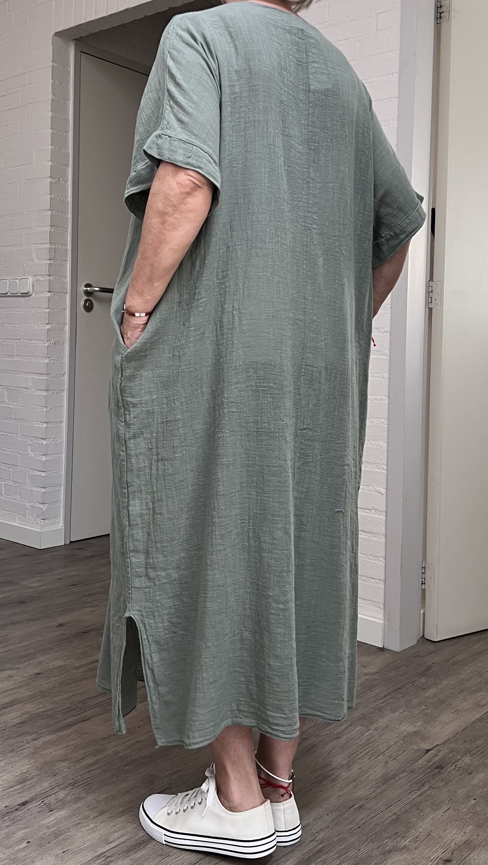 ITALIA oversized katoen zomer jurk met zakken /in meerdere kleuren