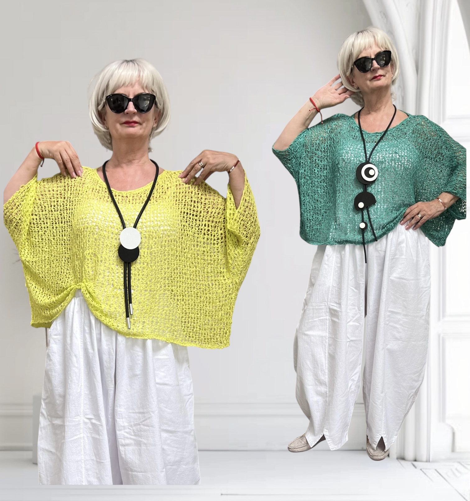 MB katoen/acryl oversized zacht  gebreide top stretch /in meerdere kleuren