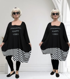 Vincenzo Allocca oversized katoen A-lijn tuniek/aparte/stretch/zwart/wit