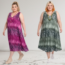 ITALIA  oversized viscose A-lijn jurk /in meerdere kleuren