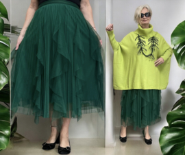 ITALIA MODA oversized tule rok gevoerd