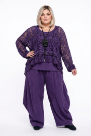 Moonshine oversized de modieuze kleuring  katoen KANTEN top apart stretch