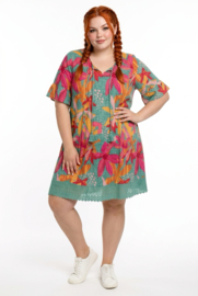 One Summer  katoen A-lijn jurk met kant