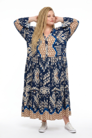 Sissi BOHO oversized A-lijn viscose jurk apart
