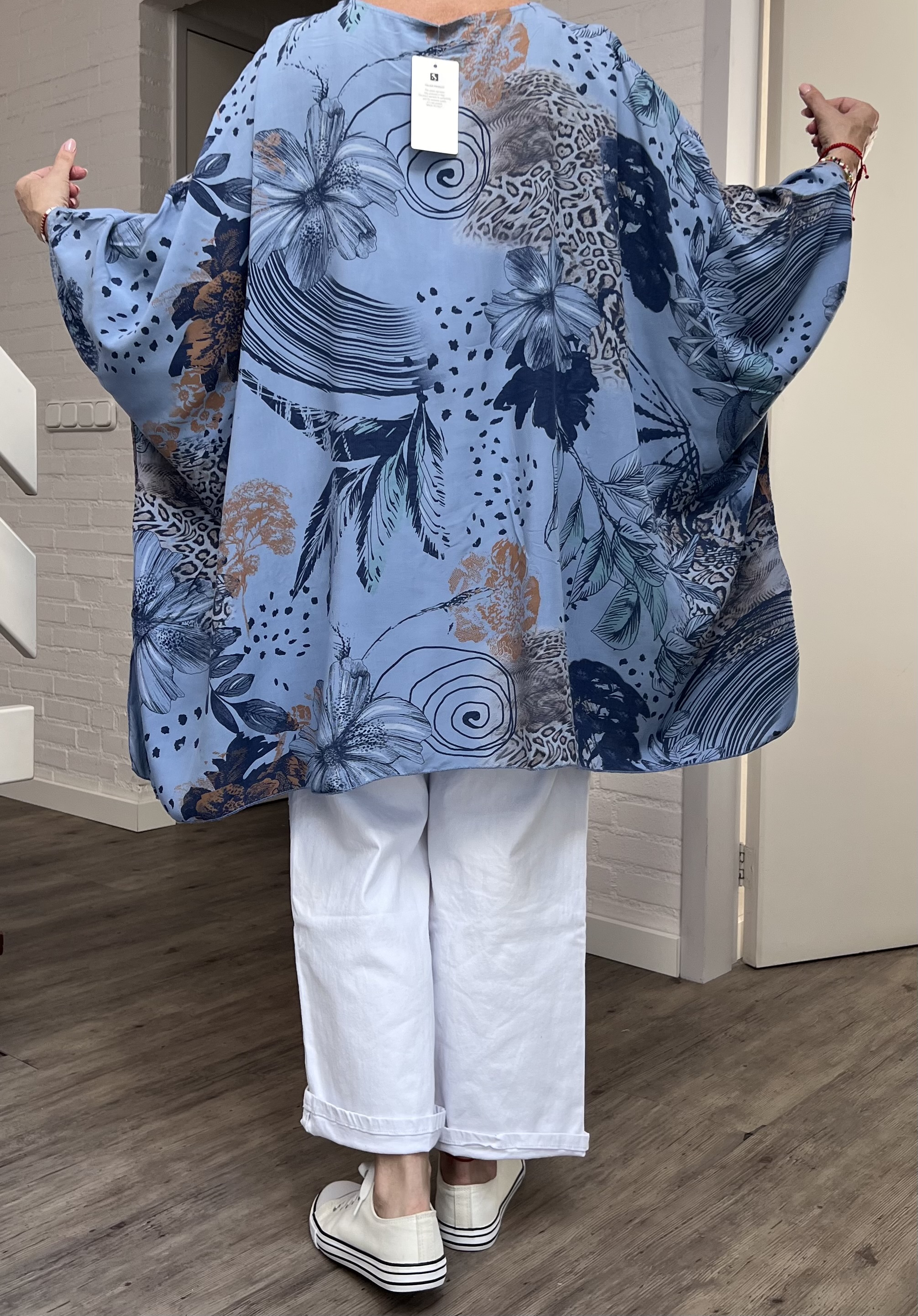 SEVENstyle viscose tuniek/poncho/niet doorschijnend/in meerdere kleuren
