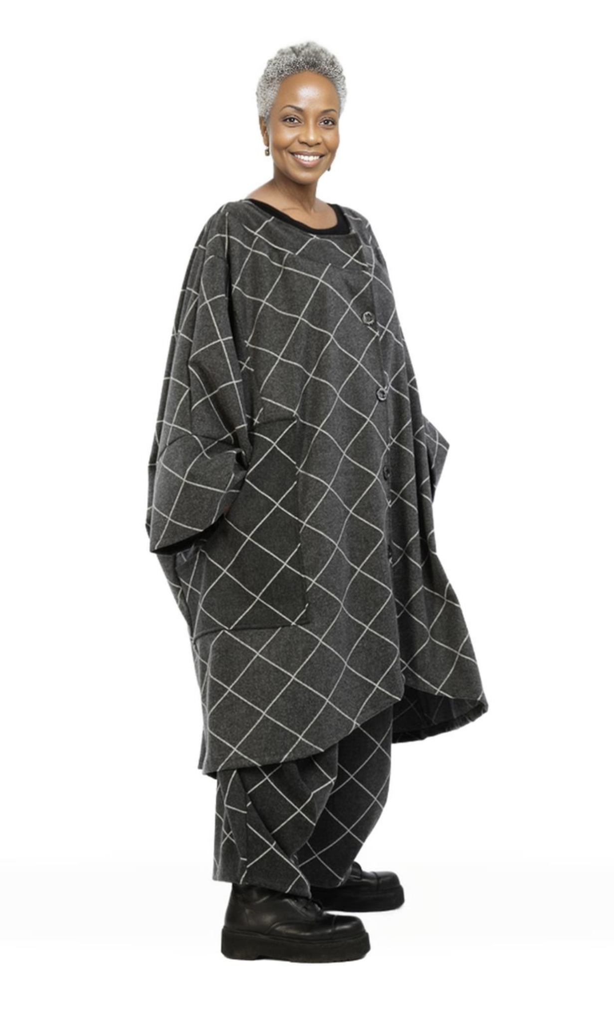 AKH viscose mix  A-lijn tussenjas /blazer stretch
