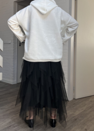 ITALIA MODA oversized viscose vest met ritssluiting stretch