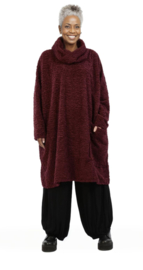 AKH oversized zachte astrakan tuniek met col /apart