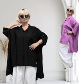 ITALIA oversized viscose blouse/hemd /in meerdere kleuren