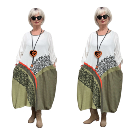 Zedd Plus viscose A-lijn jurk stretch