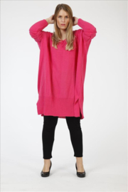 AKH gebreide oversized katoen tuniek apart stretch