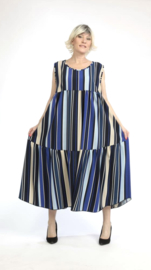 AKH oversized viscose  mix A-lijn  jurk apart/stretch