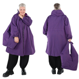 AKH katoen mix A-lijn jas  gevoerd