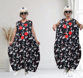 AKH oversized viscose jurk met zakken apart