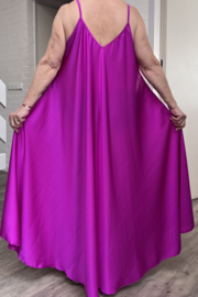 ITALIA MODA oversized satijnen look A-lijn jurk  /in meerdere kleuren