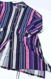AKH oversized viscose A-lijn blazer/vest/tuniek met  zakken apart