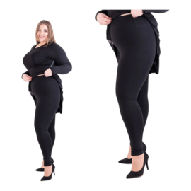Italia Bensini slim katoen/lycra legging zwart
