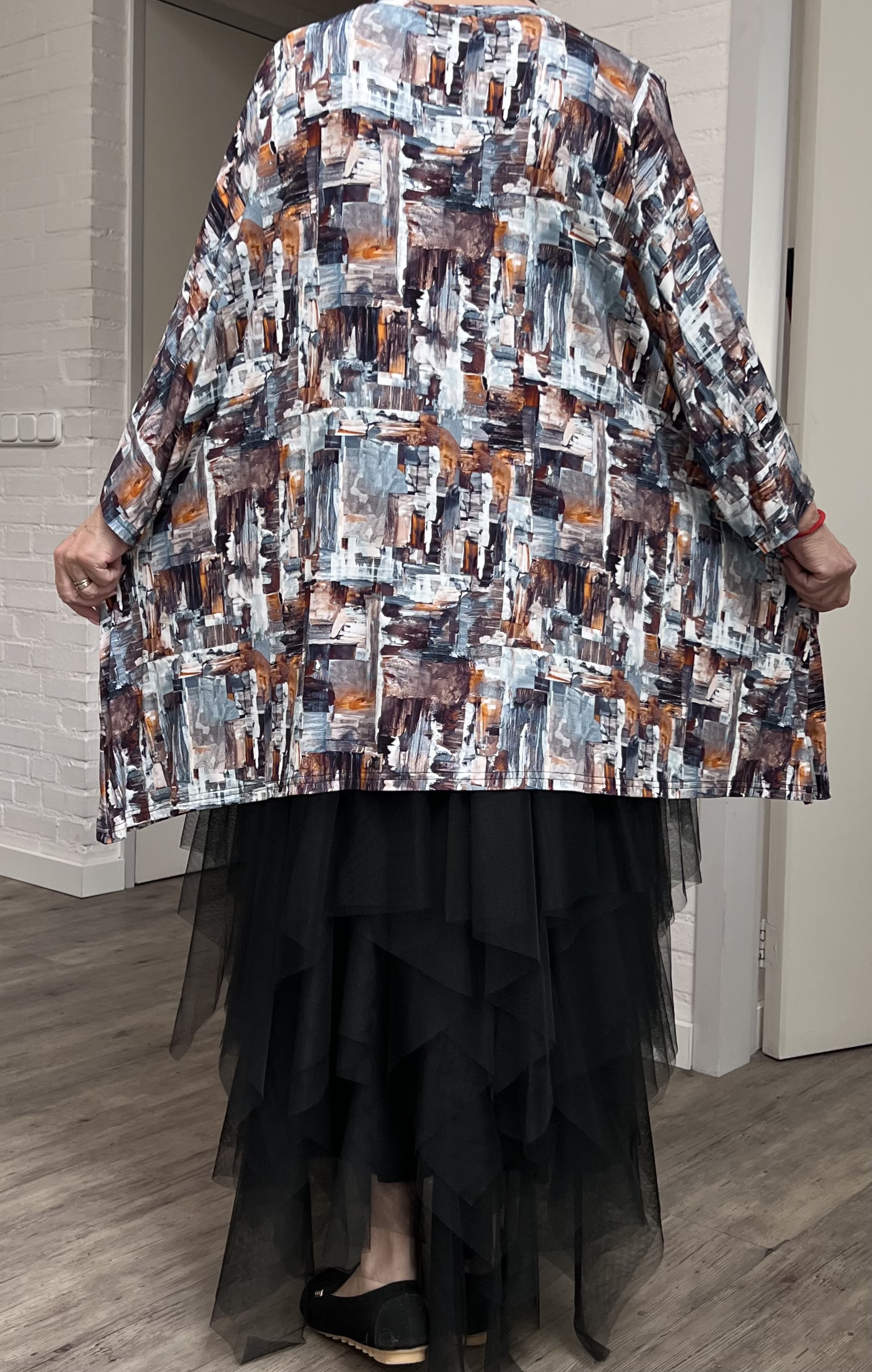 New Jersey oversized viscose A-lijn jurk/tuniek /extra wijd