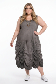 Moonshine de modieuze kleuring katoen A-lijn jurk stretch