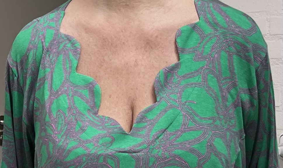 Ophilia viscose A-lijn tuniek  met aparte decolleté stretch