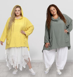 ITALIA MODA viscose tuniek met capuchon /in meerdere kleuren