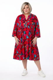 Vincenzo Allocca oversized viscose A-lijn BOHO jurk