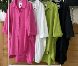 Moonshine oversized katoen blouse/tuniek/hemd  apart /in meerdere kleuren