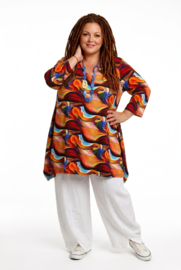 New Jersey viscoseA-lijn tuniek met zakken stretch