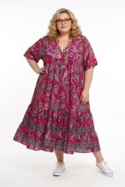 UNIDIVA viscose/zijde  A-lijn zomer jurk apart