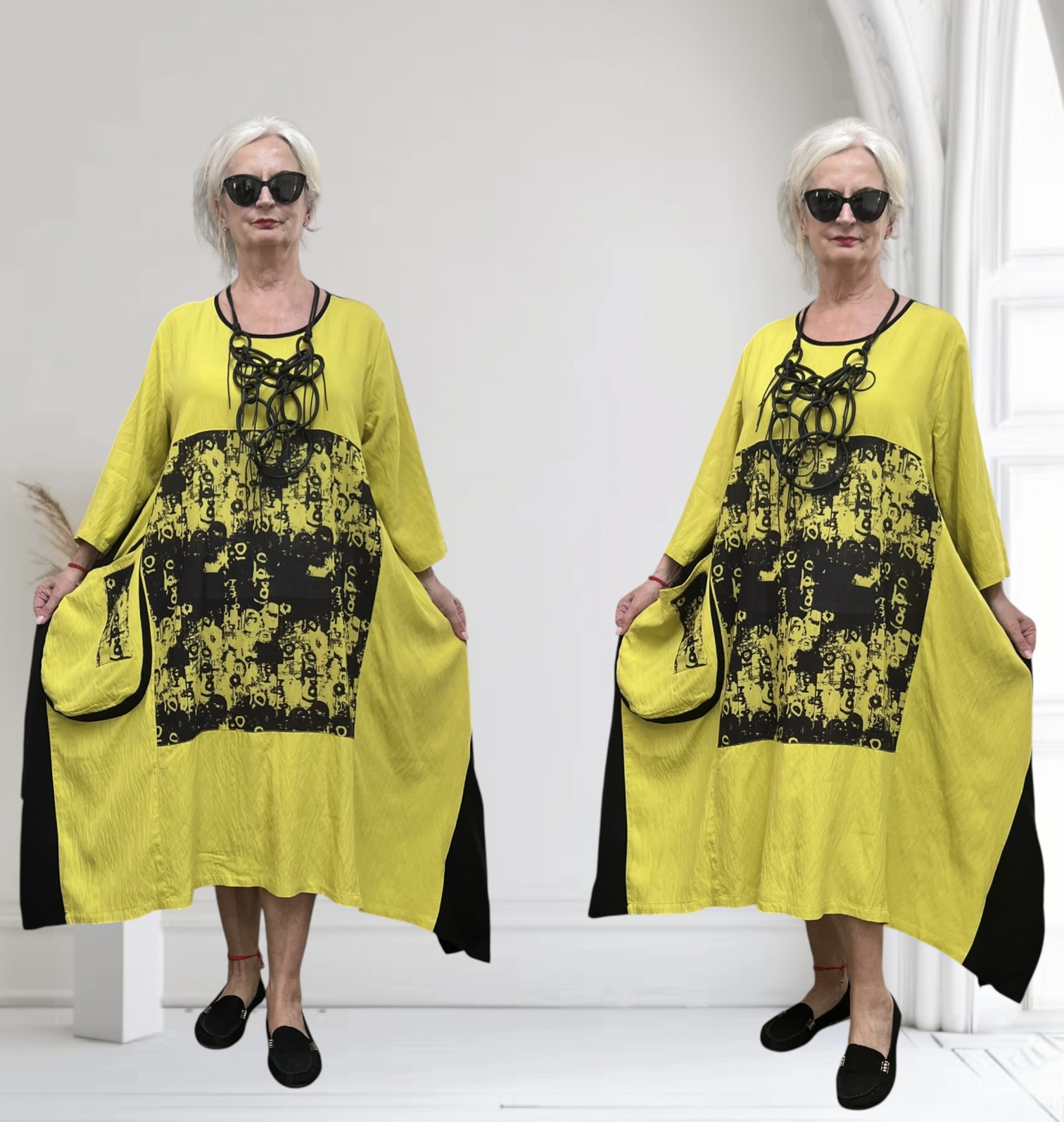 Zedd Plus viscose  A-lijn jurk