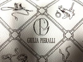 Giulia Pieralli luxe designer dames handtas ecru - Fashion glamour bag