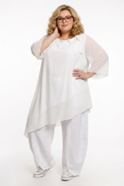 ITALIA MODA oversized viscose mix A-lijn tuniek met strik gevoerd /meerdere kleuren