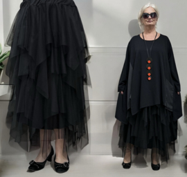 Moonshine de modieuze kleuring oversized tule rok gevoerd /in meerdere kleuren
