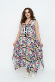 AKH oversized viscose  A-lijn  jurk/tuniek apart/niet doorschijnend