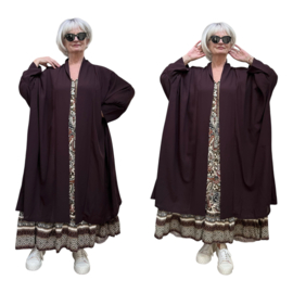 AKH oversized chique A-lijn blazer/vest met zakken apart