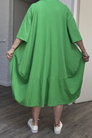 ITALIA MODA oversized katoen A-lijn jurk stretch /in meerdere kleuren