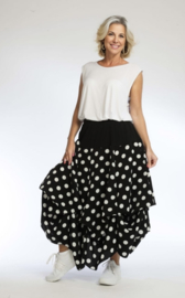 AKH oversized visose rok met verstelbare plooien