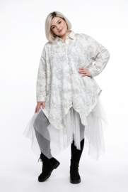 FlyOut  oversized hemd/tuniek met inzet van tule stof/in meerdere kleuren