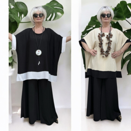 LaBass oversized viscose top/tuniek/niet doorschijnend /in meerdere kleuren