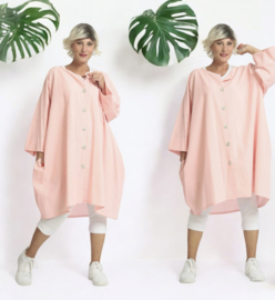 AKH oversized katoen A-lijn blazer/zomerjas tuniek apart