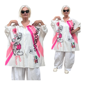 ITALIA oversized viscose blouse/hemd